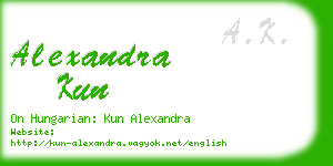 alexandra kun business card